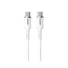 Kabl 3.1 USB tip C M/M 1.2m, za Superbrzo punjenje 100W/480Mbps, Silicon Soft, beli WDC-11