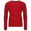 Polo Ralph Lauren PULL COL ROND EN MAILLE TORSADEE LAINE CACHEMIRE Rdeča