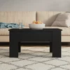 Stolić za kavu crni 79 x 49 x 41 cm od konstruiranog drva