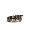 Light brown and black womens belt 2pcs ORSAY - Womens