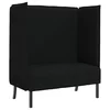Sofa s visokim naslonom 101cm Crna tkanina