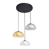 ITALUX PND-54637-3-BK-SG-Luster na sajli AINALE 3xG9/7W/230V crna/prozirna/bež/siva