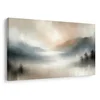 Slika meglene gore in jezero - 60x40