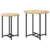 Set pomoćnih stolića 2 pcs Sonoma hrast i crna