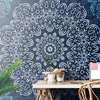 Tapeta modra Mandala z abstraktnim vzorcem - 196x132