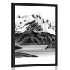 Plakat čudovita gorska pokrajina v črnobeli varianti - 20x30 no frame
