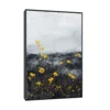 Canvas Slika na platnu Žuti cvetovi 30x45cm, Sa ramom, Crni