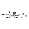 Sollux SL.1448 - Plafonski luster VECTOR, 8xE27/15W/230V, crni