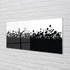 tulup.si Slika na akrilnem steklu Črno-bele opombe 120x60 cm 2 obešalnika