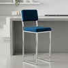 Hanah Home barska stolica Retro 66, teget tkanina od poliestera i lana