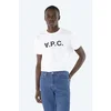 Bombažna kratka majica A.P.C. Vpc Blanc