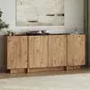 HANAH HOME Samostojeća komoda Dorma Atlantic Pine Anthracite
