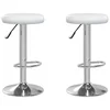 Vidaxl Barski stolčki 2 kosa belo umetno usnje