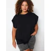 Trendyol Curve Black Crew Neck Basic Knitted Blouse