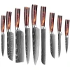 Set kuhinjskih noževa BL-18609 - 9 kom/Smeđa KP18609