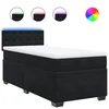Vidaxl Box spring postelja z vzmetnico črn 90x190 cm žamet