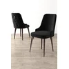 Hanah Home Set stolica Newa, 46x94x46 cm, 2 komada, Braon-crne