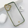Maska Luxury Crystal Clear za iPhone 16 zelena