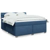 vidaXL vidaXL Box spring postelja z vzmetnico modra 180x200 cm blago, (21305823)