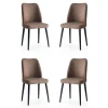 Hanah Home Set stolica Luna-673, 75x62x102 cm, 4 komada, Smeđe