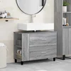 Toaletna jedinica Siva Sonoma 80 x 35 x 60 cm Konstruirano drvo