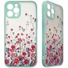 Hurtel ovitek Design Case za iPhone 12 Pro Max, svetlo moder cvetlični