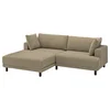 UPPAKRA Modularna sofa trosed, s lenjivcem, levo/Johanneshov smeđebež