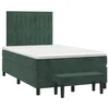 Vidaxl Box spring postelja z vzmetnico temno zelen 120x190 cm žamet