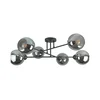 Luster na šipci VASCO 6xE27/60W/230V crna/zadimljeno-crna
