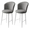 Hanah Home Set 2 barske stolice Sivo-Beli