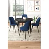 Hanah Home Set Trpezarijski sto i 4 stolice, Tamnoplavi
