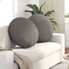 Jastučići za sjedenje 2 pcs Sivo-smeđa O60 x 21 cm tkanina