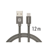 Swissten USB - USB-C podatkovni in polnilni kabel, siv, 1,2m