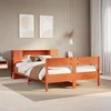 Krevet s regalom za knjige bez madraca 140 x 190 cm od borovine
