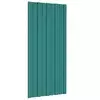 vidaXL Strešni panel 12 pcs Zelena 100 x 45 cm Pocinkano jeklo