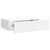 Vidaxl Stenska polica s predalom bela 40x23,5x10 cm mediapan