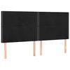 Vidaxl Vzglavje postelje črno 200x5x118/128 cm žametno