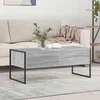 vidaXL Klubska miza Siva Sonoma 100 x 46 x 40 cm Konstruiran les