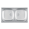 Metalac Luna FLEX 2D Dvodelna sudopera, Inox, fi 60, 770 x 435 mm