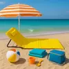 LEMON PLANET Sklopiva ležaljka za plažu 140x39cm/ žuta
