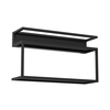 Zidna polica sa LED osvetljenjem SHELF 33x60 cm crna