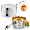 KADAX Pot, jeklena ponev, 1,2 l, ročaj, plin, indukcija, nerjaveče jeklo, (5000358060)