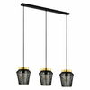 EGLO Viseća lampa ESCANDIDOS 3xE27 92 cm crna/mesing 99807