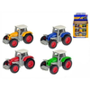 Traktor 7 cm kovinski 1:64 s prostim tekom - mešanica barv (modra, rumena, rdeča, zelena)
