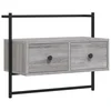 Vidaxl TV omarica stenska siva sonoma 60,5x30x51 cm inženirski les