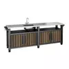 Decocoat unity chef plastična vrtna žar miza 415l oreh