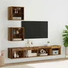 TV zidne jedinice s LED-om 5 pcs Staro drvo Konstruirano drvo