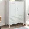 Visoka komoda bijela 68x39x101,5 cm od čelika