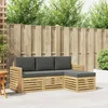 Set vanjskih sofa 4 pcs Bijela i antracit 197,5 x 122,5 x 73 cm