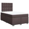Vidaxl Box spring postelja z vzmetnico temno rjav 120x200 cm blago